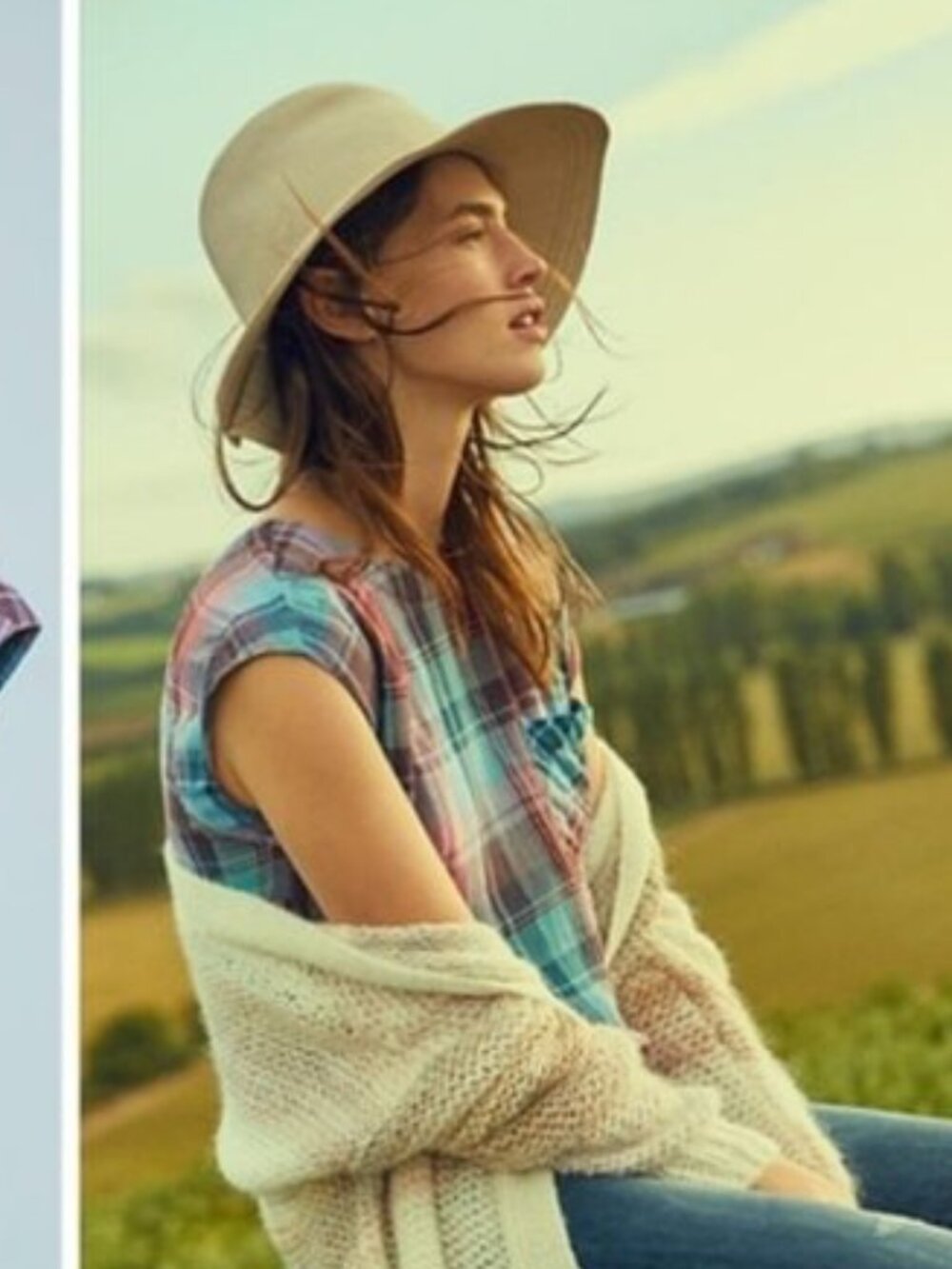 Anthropologie AKEMI + KIN | Cap Sleeve Plaid Check Tunic Long Top | Size Small